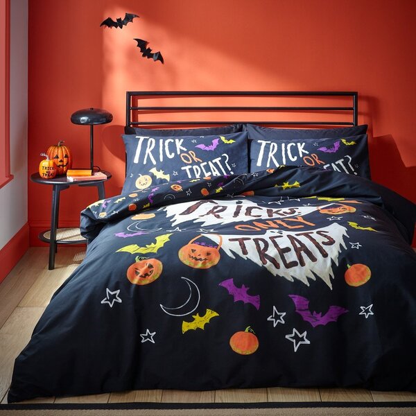 Czarna pościel jednoosobowa 135x200 cm Halloween Trick or Treat – Catherine Lansfield