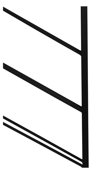 Czarny wiszący metalowy regał na wino liczba butelek 16 70x160x6 cm Malbeo – Light & Living