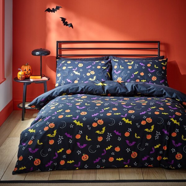 Czarna pościel jednoosobowa 135x200 cm Halloween Trick or Treat – Catherine Lansfield