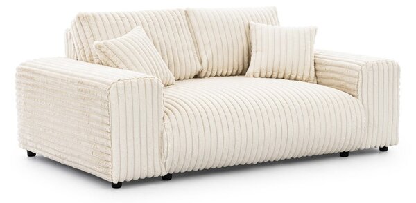 Kremowa sztruksowa sofa 178 cm Justin – Ropez