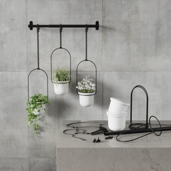 Plastikowe wiszące osłonki na doniczki na zioła zestaw 3 szt. ø 7,5 cm Triflora – Umbra