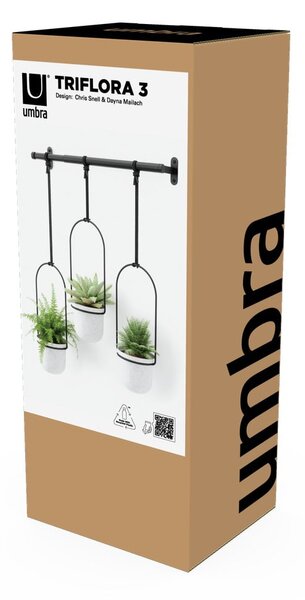 Plastikowe wiszące osłonki na doniczki na zioła zestaw 3 szt. ø 7,5 cm Triflora – Umbra