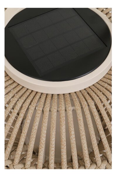 Lampa solarna ogrodowa Mushroom S z plecionką, aluminium