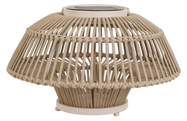 Lampa solarna ogrodowa Mushroom S z plecionką, aluminium