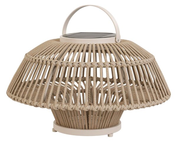 Lampa solarna ogrodowa Mushroom S z plecionką, aluminium