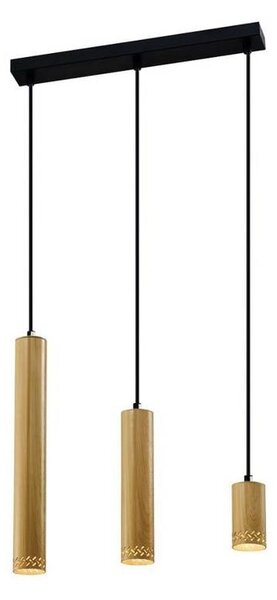 Lampa wisząca w czarno-złotym kolorze z metalowym kloszem 6x46 cm Tubo – Candellux Lighting
