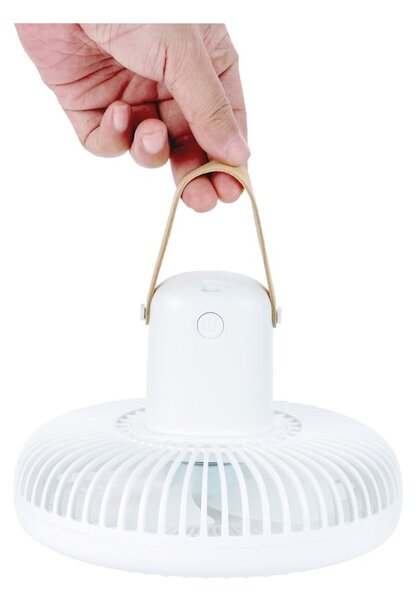 Kremowa lampa stołowa z wiatrakiem i zdalnym sterowaniem (wys. 26 cm) Beyond – Gingko