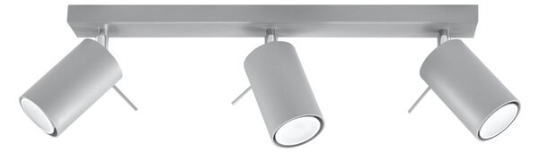 Szara lampa sufitowa Sollux Etna, dł. 45 cm