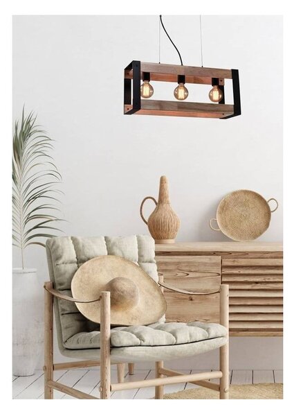 Czarna lampa wisząca 20x60 cm Varna – Candellux Lighting