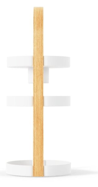 Biało-naturalny drewniany organizer łazienkowy Bellwood – Umbra