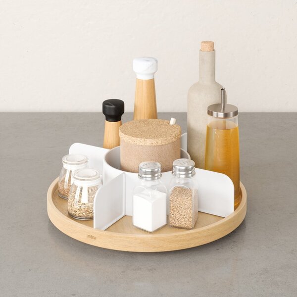 Naturalny drewniany organizer łazienkowy Bellwood – Umbra