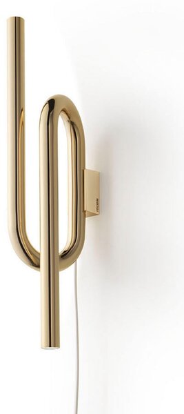 Lampa Ścienna Foscarini, Tobia, złoty | mosiężny, salon, metal, design