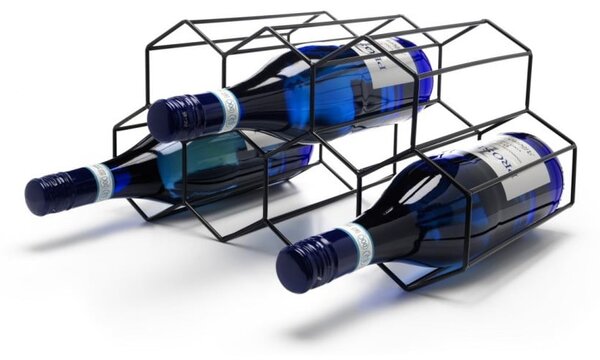 Czarny metalowy stojak na wino – Leopold Vienna
