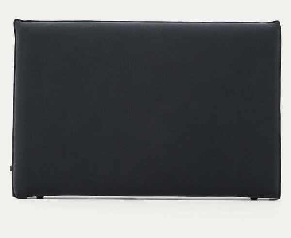 Antracytowy tapicerowany zagłówek 180x118 cm Jaira – Kave Home