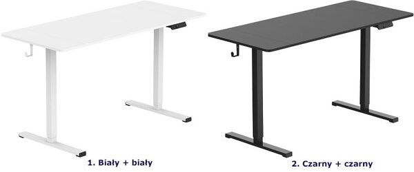 Białe biurko elektryczne do pracy na stojąco R7-K68
