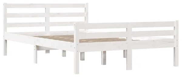 Podwójne białe drewniane łóżko 140x200 Z4-G72