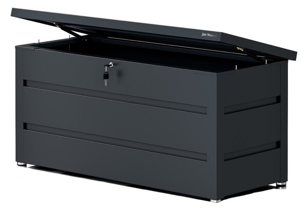 Metalowa skrzynia ogrodowa Carrie 360 litrów, 119 × 58 × 52 cm, kolor antracyt