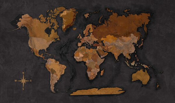 Fototapeta Mapa świata, Fototapety z mapami świata, Popularne Fototapety, w02552 - Tapeko.pl