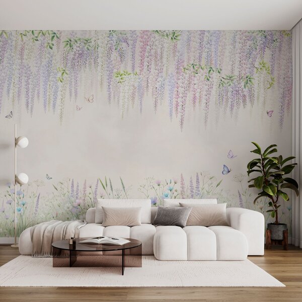 Fototapety Wiszące kwiaty glicynii, Fototapety Kwiaty, w02644 : Uwalls.pl