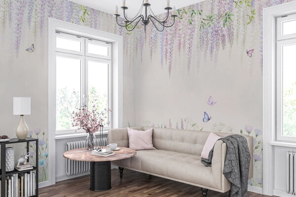 Fototapety Wiszące kwiaty glicynii, Fototapety Kwiaty, w02644 : Uwalls.pl