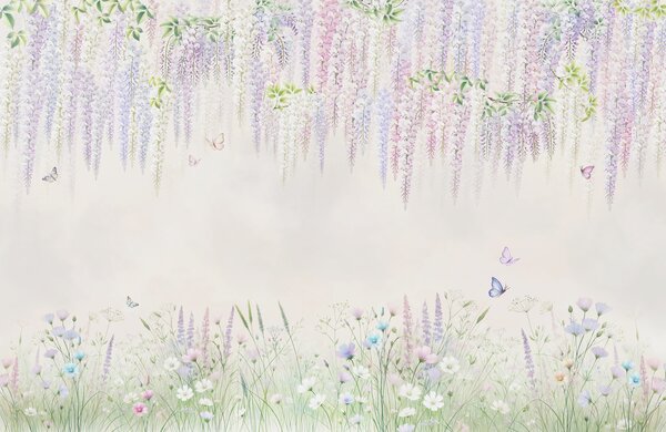 Fototapety Wiszące kwiaty glicynii, Fototapety Kwiaty, w02644 : Uwalls.pl