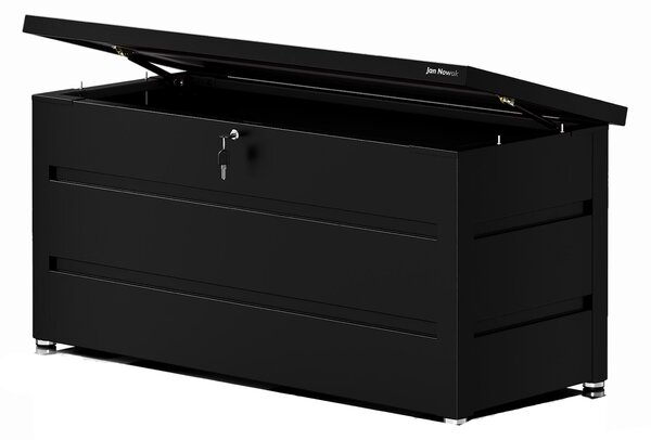 Metalowa skrzynia ogrodowa Carrie 360 litrów, 119 × 58 × 52 cm, kolor czarny