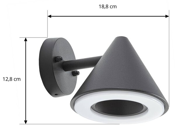 Kinkiet zewnętrzny LED Soran Lindby, czarny, metal, nowoczesny