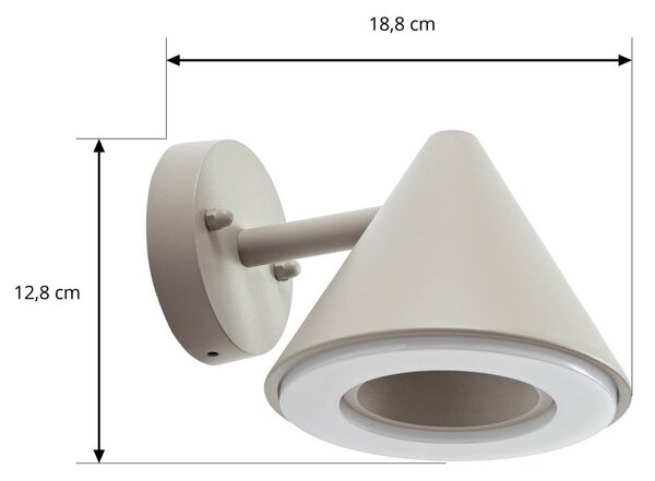 Kinkiet zewnętrzny Soran Lindby, aluminiowy / szary / cynkowy, metal, nowoczesny