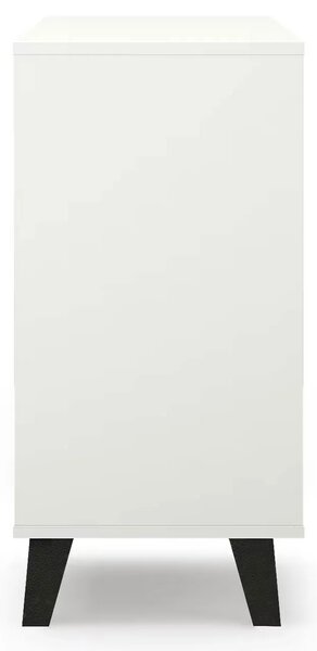 Minimalistyczna komoda z 3 szufladami biały + dąb artisan S1-D15