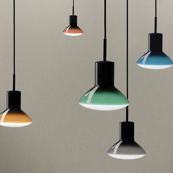 GRUPA Lampa wisząca Onda, możliwość ściemniania, aluminiowy / szary / cynkowy, salon / jadalnia, aluminium, design