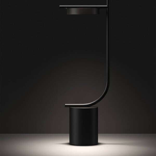 GRUPA Lampa stołowa LED z akumulatorem Grupa Igram, czarna, 40 cm, IP44 możliwość ściemniania, czarny, salon / jadalnia, metal, design