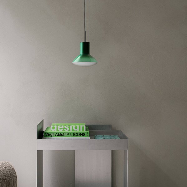 GRUPA Lampa wisząca Onda, możliwość ściemniania, zielony, salon / jadalnia, aluminium, design