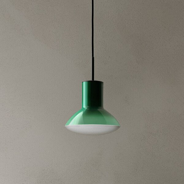 GRUPA Lampa wisząca Onda, możliwość ściemniania, zielony, salon / jadalnia, aluminium, design