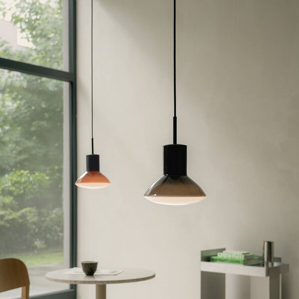 GRUPA Lampa wisząca Onda, możliwość ściemniania, fioletowy / różowy / bladoróżowy, salon / jadalnia, aluminium, design