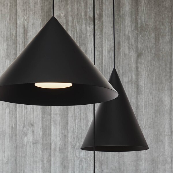 LOOM DESIGN Lampa wisząca Hanzu, możliwość ściemniania, czarny, salon / jadalnia, aluminium, nowoczesny