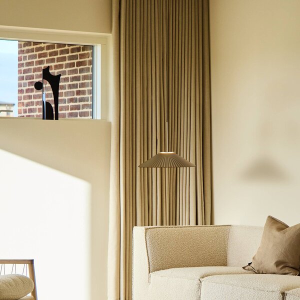 LOOM DESIGN Lampa wisząca Ballerina, możliwość ściemniania, kremowy / amber, salon / jadalnia, aluminium, nowoczesny