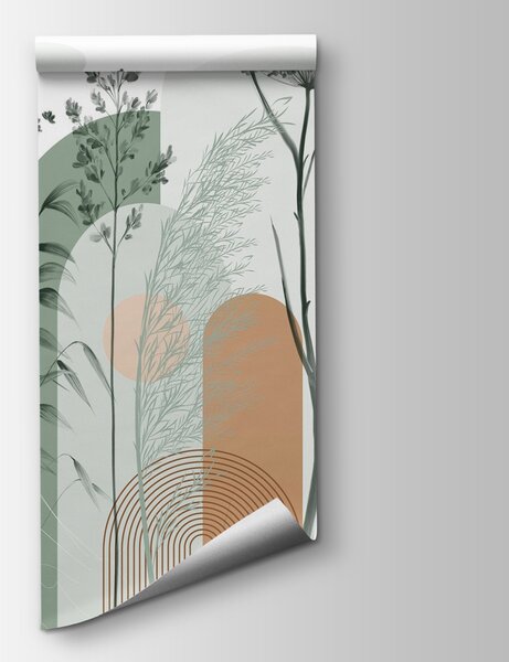 Fototapeta Spokojny, inspirowany naturą abstrakcyjny wzór, Fototapety akwarelowa na ścianie, Popularne Fototapety, w08665v1 - Tapeko.pl