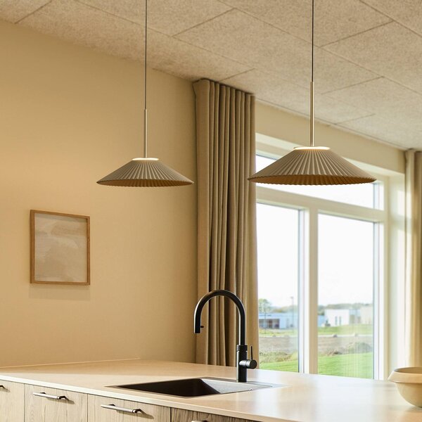 LOOM DESIGN Lampa wisząca Ballerina, możliwość ściemniania, kremowy / amber, salon / jadalnia, aluminium, nowoczesny