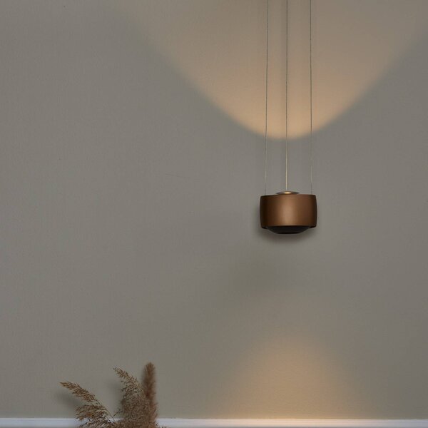LOOM DESIGN Lampa wisząca Air, możliwość ściemniania, brązowy / rdzawy, salon / jadalnia, aluminium, nowoczesny
