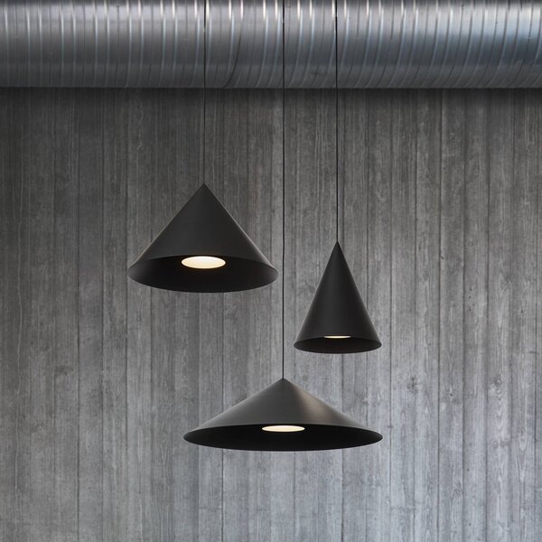 LOOM DESIGN Lampa wisząca Hanzu, możliwość ściemniania, czarny, salon / jadalnia, aluminium, nowoczesny