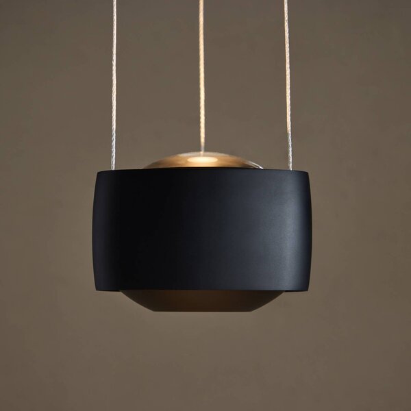 LOOM DESIGN Lampa wisząca Air, możliwość ściemniania, czarny, salon / jadalnia, aluminium, nowoczesny