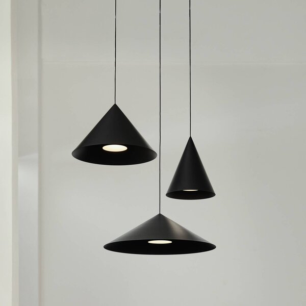 LOOM DESIGN Lampa wisząca Hanzu, możliwość ściemniania, czarny, salon / jadalnia, aluminium, nowoczesny