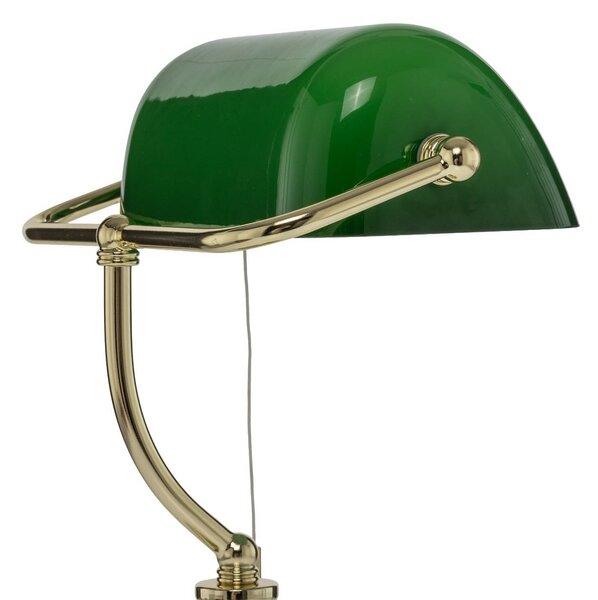Lampa stołowa Milenka Lindby, mosiężny / złoty, salon / jadalnia, metal, antyczny