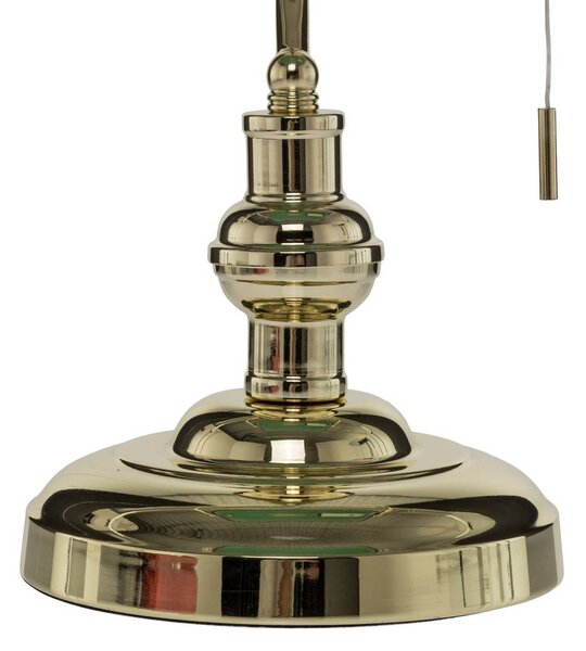Lampa stołowa Milenka Lindby, mosiężny / złoty, salon / jadalnia, metal, antyczny
