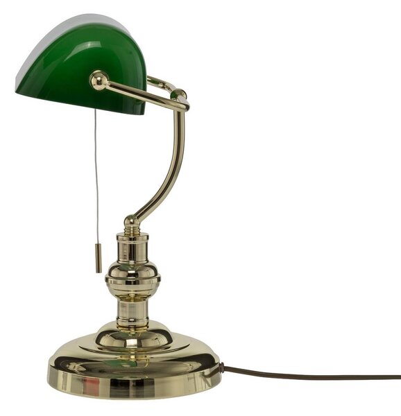 Lampa stołowa Milenka Lindby, mosiężny / złoty, salon / jadalnia, metal, antyczny