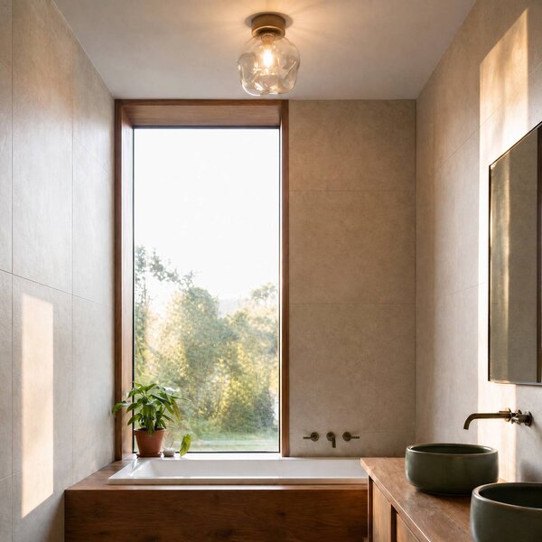 Lampa sufitowa Lava TK Lighting, możliwość ściemniania, kremowy / amber, salon / jadalnia, szkło, nowoczesny