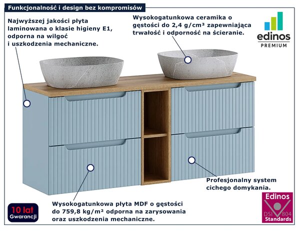 Zestaw łazienkowy podwójna szafka z umywalkami H1-Z68