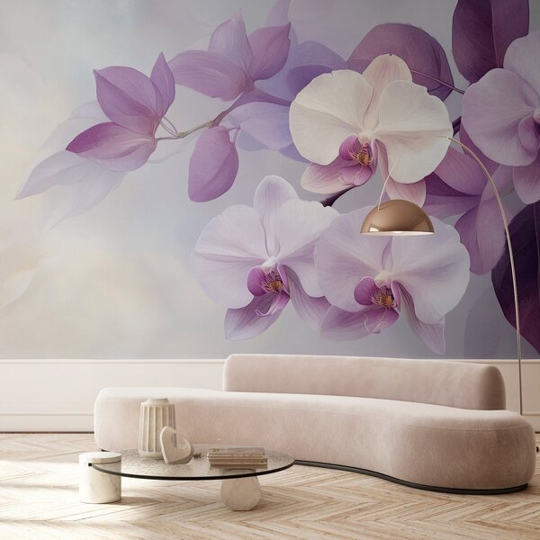 Fototapeta Delikatne orchidee w łagodnych odcieniach, Fototapety Kwiaty, Popularne Fototapety, w02910 - Tapeko.pl