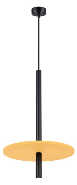 Żółta lampa wisząca z nowoczesnym kloszem D2-W09