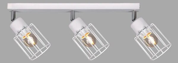 Biała 3-punktowa lampa sufitowa loft - S149-Syntio
